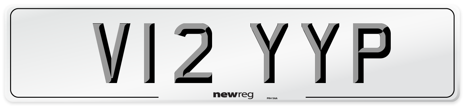 V12 YYP Number Plate from New Reg